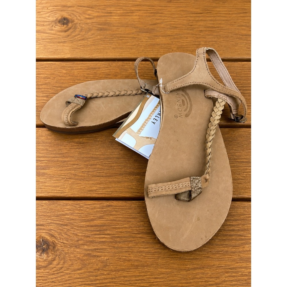 Rainbow Ladies Marley Side Braid Sandal Sierra Brown Size 10 Beach Vacation NWT